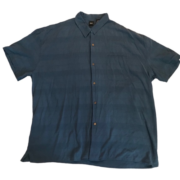 🌟Sale Today Only🌟 Silk Icon Button Down Shirt 4XLT